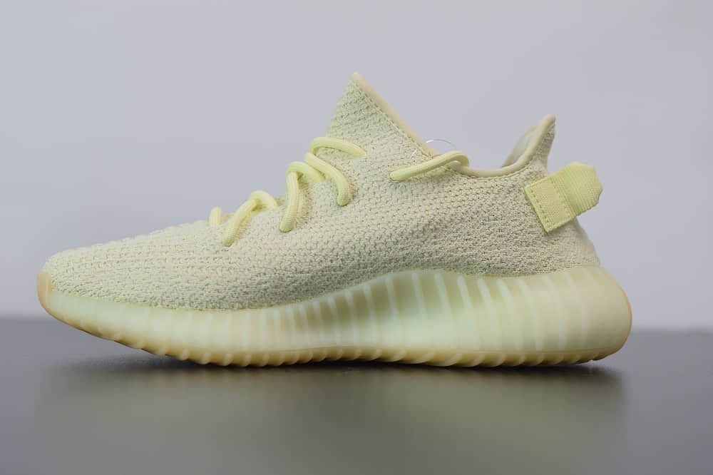 阿迪达斯ADIDAS YEZZY 350 V2奶油黄爆米花休闲慢跑鞋纯原版本 货号：F36980