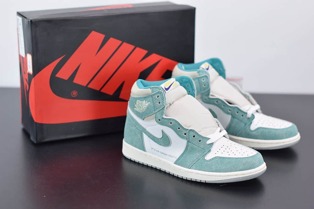 乔丹Air Jordan 1 Retro High OG “Turbo Green”AJ1高帮湖水绿蒂芙尼板鞋纯原版本 货号：555088-311