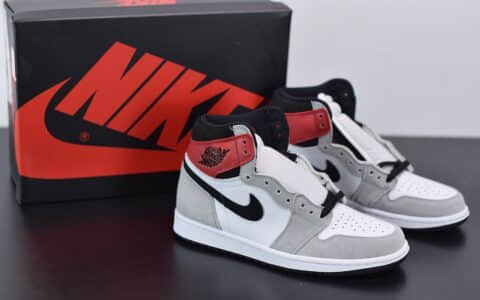 乔丹Air Jordan 1 “Light Smoke Grey”AJ1高帮烟灰配色纯原版本 货号：555088-126