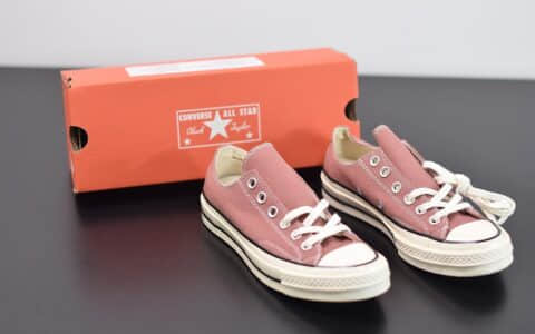 匡威Converse All Star 1970S 低帮三星标水蜜粉配色硫化帆布鞋 货号：162622C