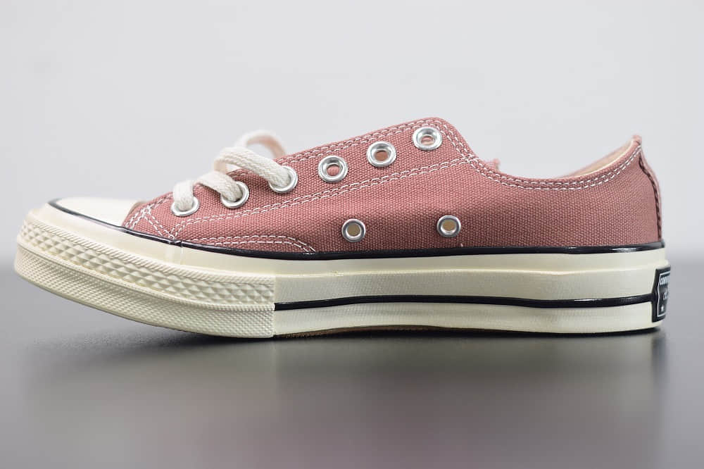 匡威Converse All Star 1970S 低帮三星标水蜜粉配色硫化帆布鞋 货号：162622C