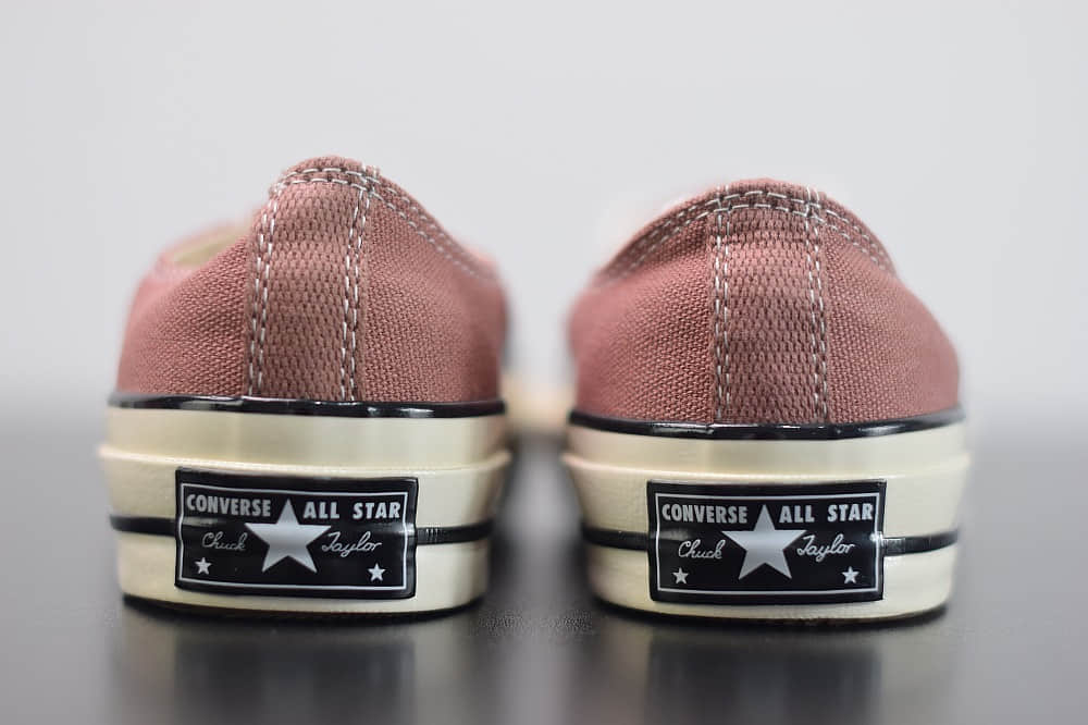 匡威Converse All Star 1970S 低帮三星标水蜜粉配色硫化帆布鞋 货号：162622C