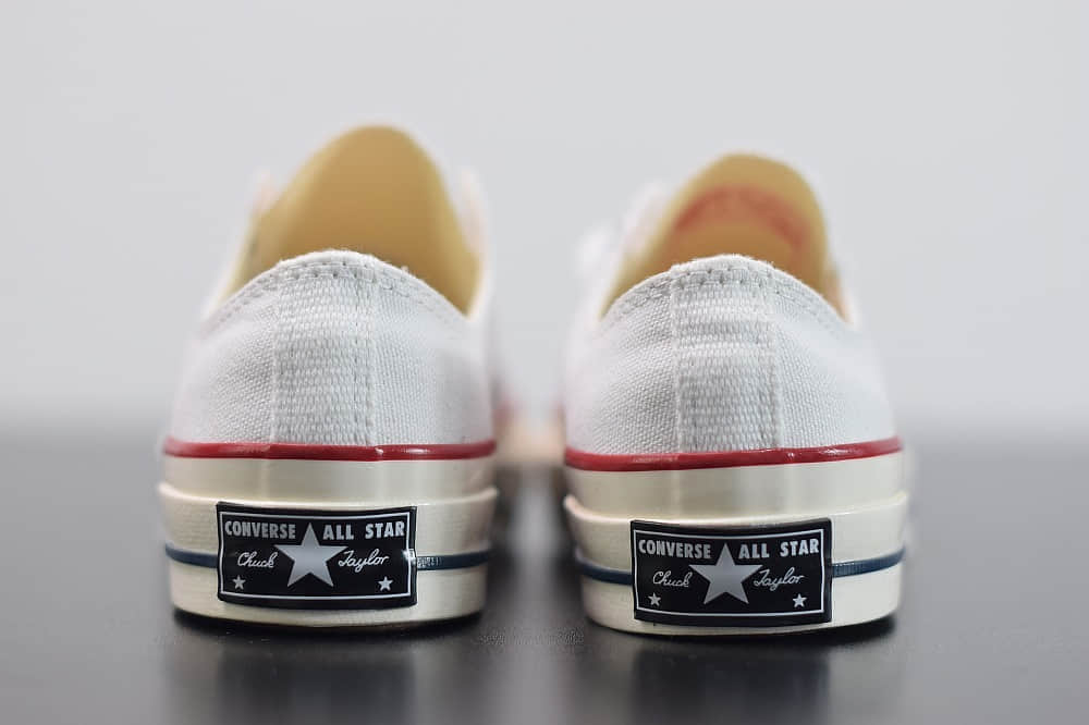 匡威converse all star1970S三星标低帮经典纯白硫化帆布鞋纯原版本 货号：162065C