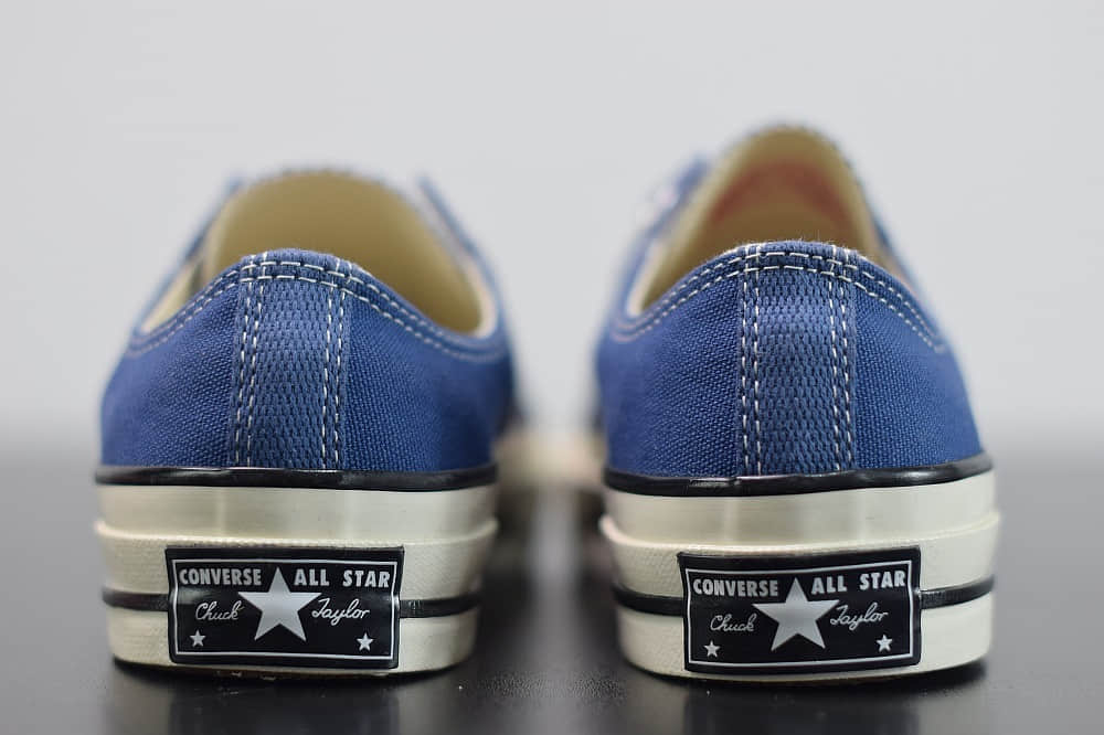 匡威converse all star1970S三星标低帮海军蓝硫化帆布鞋纯原版本 货号：162064C