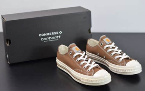 匡威Converse Chuck Taylor All Star 1970s OXBrown Duck低帮深棕米白经典休闲运动硫化板鞋纯原版本 货号：165558C