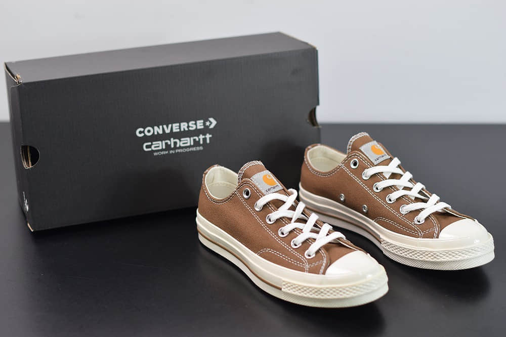 匡威Converse Chuck Taylor All Star 1970s OXBrown Duck低帮深棕米白经典休闲运动硫化板鞋纯原版本 货号：165558C