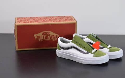 万斯VANS SALT WASH STYLE 36 DECON SF低帮牛油果白绿配色帆布鞋纯原版本 货号：VN0A3DZ3WZ6