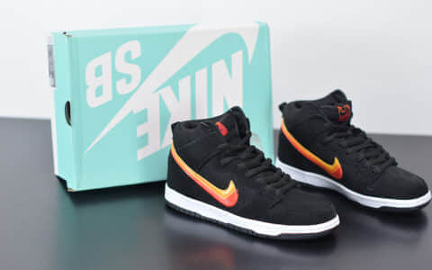 耐克Nike SB Dunk Low Truck lt pack高帮SB DUNK公路旅行黑橙色纯原版本板鞋 货号：BQ6826-003