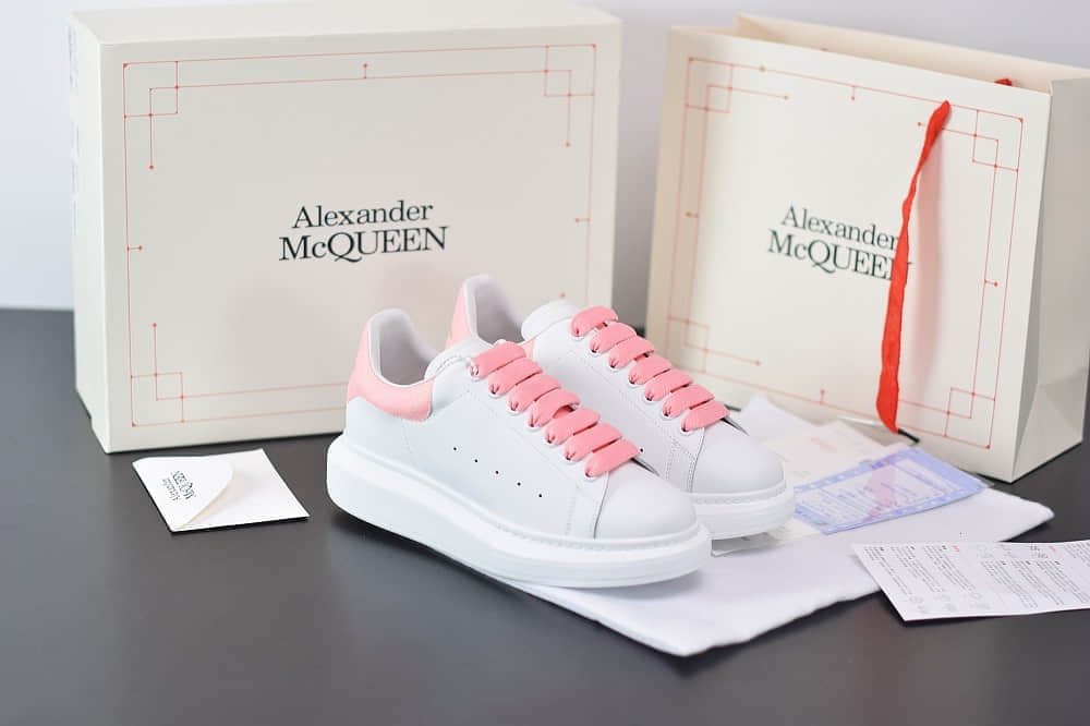 麦昆Alexander McQueen 2020早春款荧光七色系列粉白小白松糕鞋纯原版本