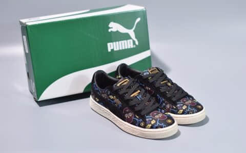 彪马PUMA Platform Dotd Wn's FM 刺绣涂鸦黑低帮休闲板鞋纯原版本 货号：364783-01