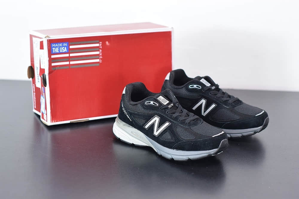 新百伦New Balanc 990V4灰黑美产系列经典复古休闲运动慢跑鞋纯原版本 货号：M990BK4