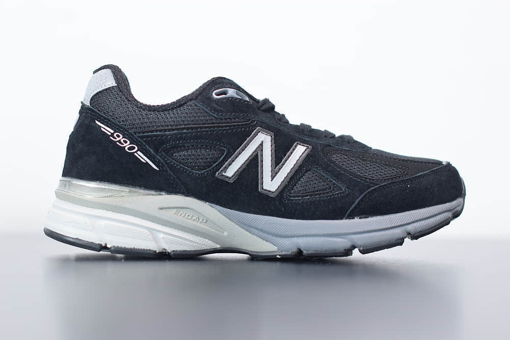 新百伦New Balanc 990V4灰黑美产系列经典复古休闲运动慢跑鞋纯原版本 货号：M990BK4