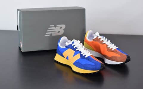 新百伦New Balance MS327复古先锋系列蓝橙鸳鸯休闲运动慢跑鞋纯原版本 货号：MS327LAA