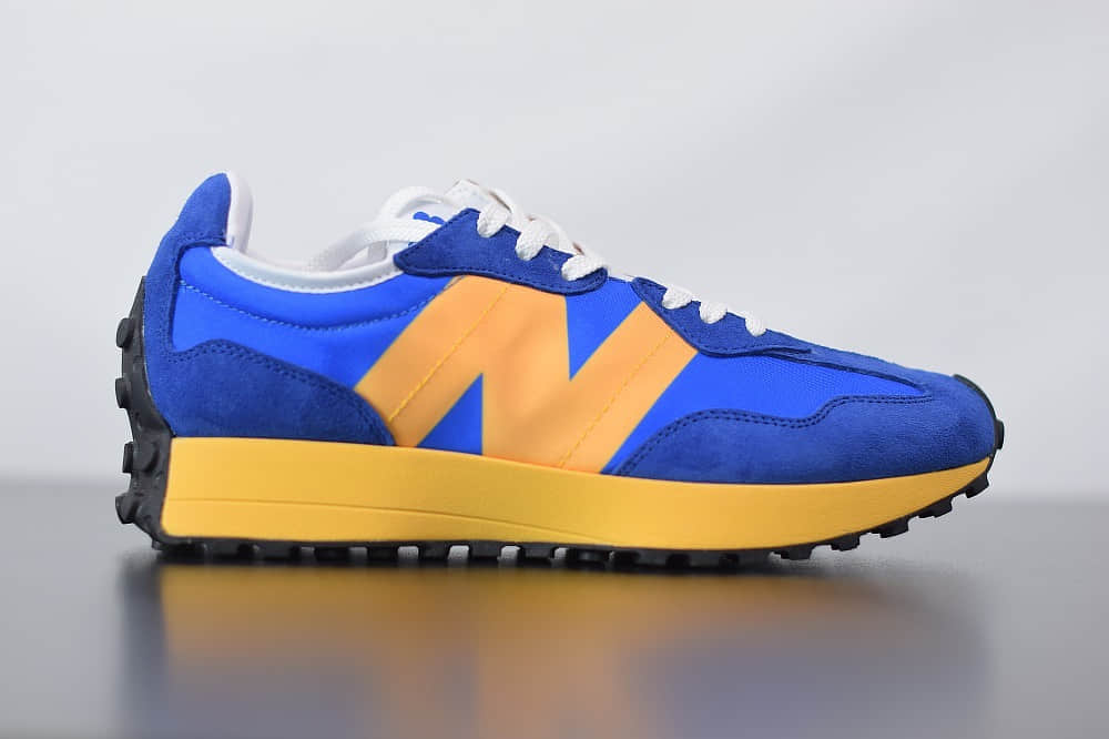 新百伦New Balance MS327复古先锋系列蓝橙鸳鸯休闲运动慢跑鞋纯原版本 货号：MS327LAA