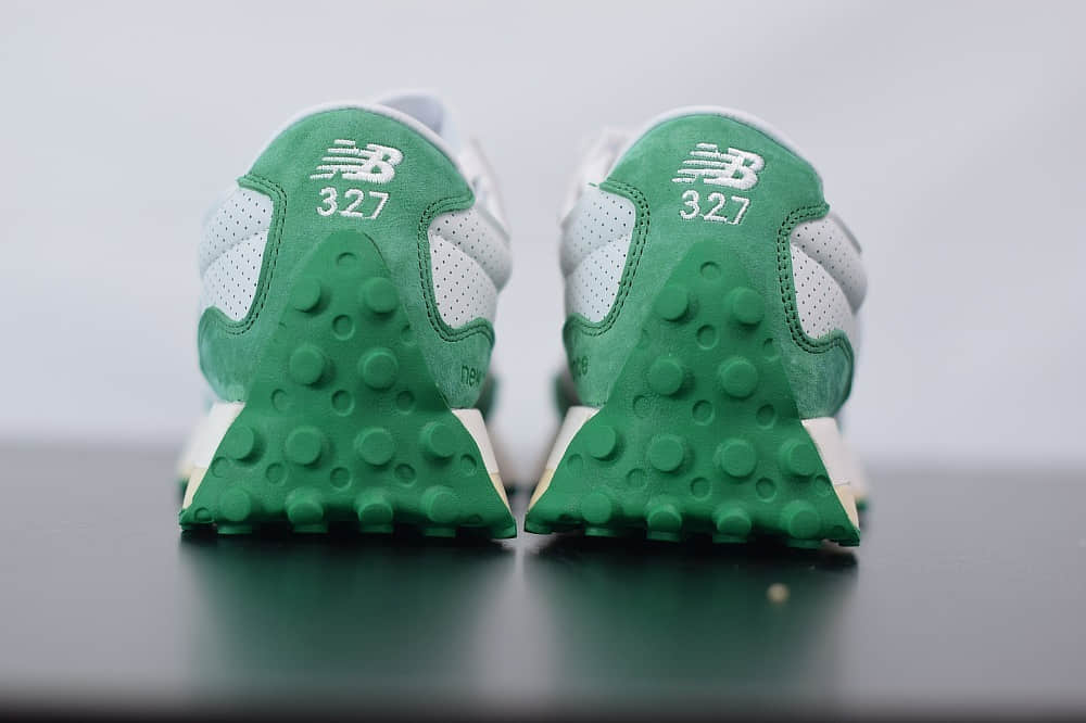 新百伦New Balance MS327复古先锋系列白绿休闲运动慢跑鞋纯原版本 货号：MS327CBD