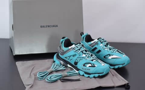 巴黎世家Balenciaga Sneaker Tess s.Gomma MAILLE WHITEORANGE青蓝色三代户外概念鞋纯原版本