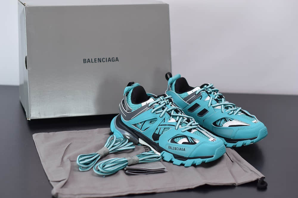 巴黎世家Balenciaga Sneaker Tess s.Gomma MAILLE WHITEORANGE青蓝色三代户外概念鞋纯原版本