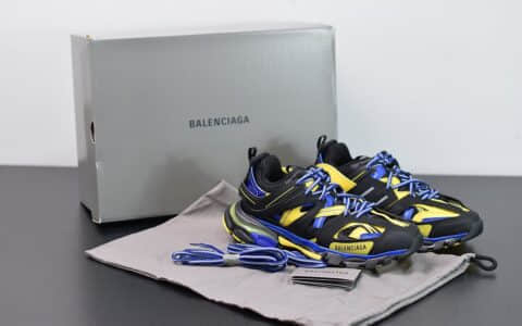 巴黎世家Balenciaga Sneaker Tess s.Gomma MAILLE WHITEORANGE黑黄蓝色三代户外概念鞋纯原版本