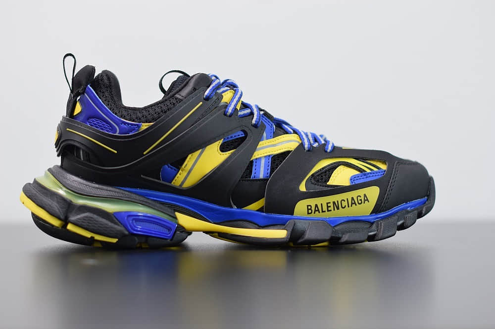 巴黎世家Balenciaga Sneaker Tess s.Gomma MAILLE WHITEORANGE黑黄蓝色三代户外概念鞋纯原版本