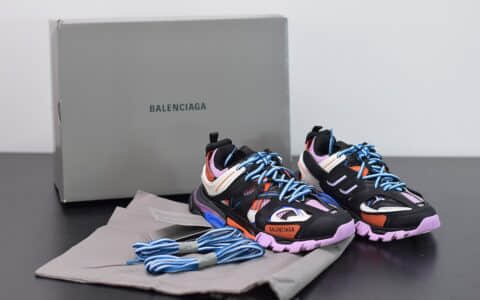 巴黎世家Balenciaga Sneaker Tess s.Gomma MAILLE WHITEORANGE黑紫色三代户外概念鞋纯原版本