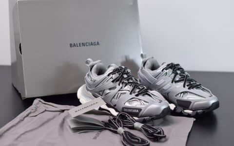 巴黎世家Balenciaga Sneaker Tess s.Gomma MAILLE WHITEORANGE灰色三代户外概念鞋纯原版本