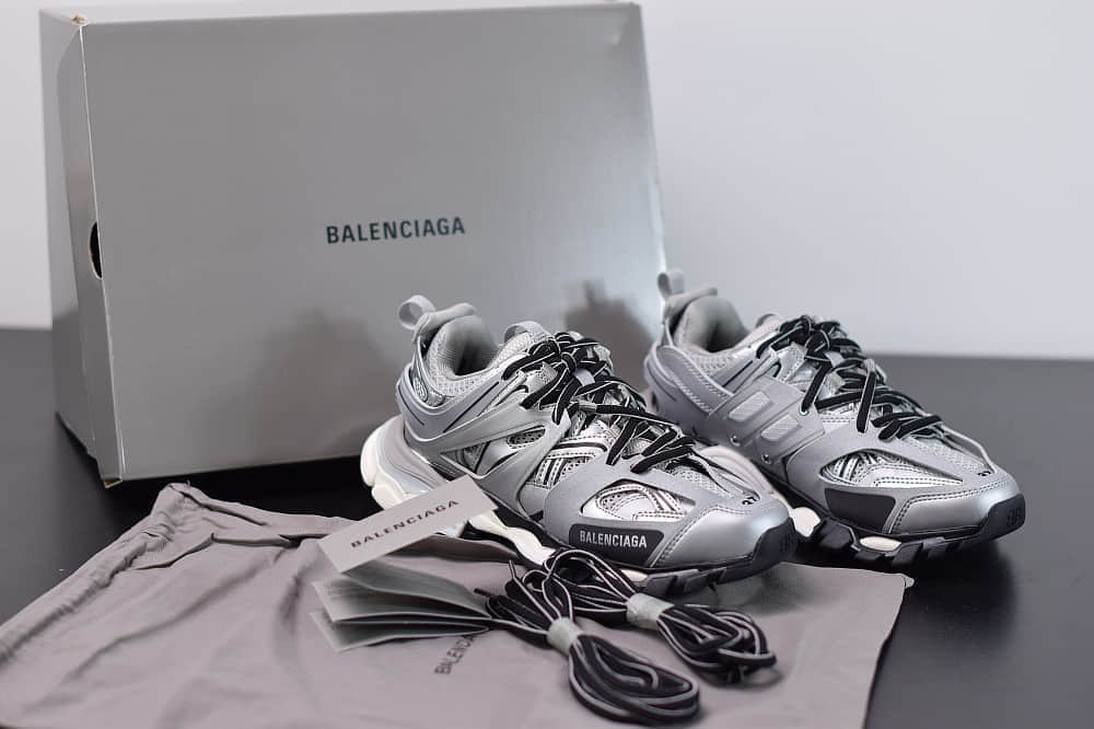 巴黎世家Balenciaga Sneaker Tess s.Gomma MAILLE WHITEORANGE灰色三代户外概念鞋纯原版本