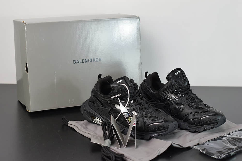 巴黎世家Balenciaga Sneaker Tess s.Gomma MAILLE WHITEORANGE黑色三代户外概念鞋 纯原版本