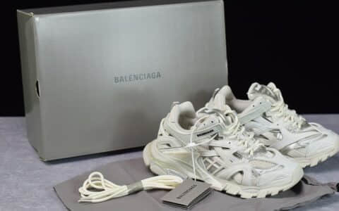 巴黎世家Balenciaga Sneaker Tess s.Gomma MAILLE WHITEORANGE白色三代户外概念鞋纯原版本