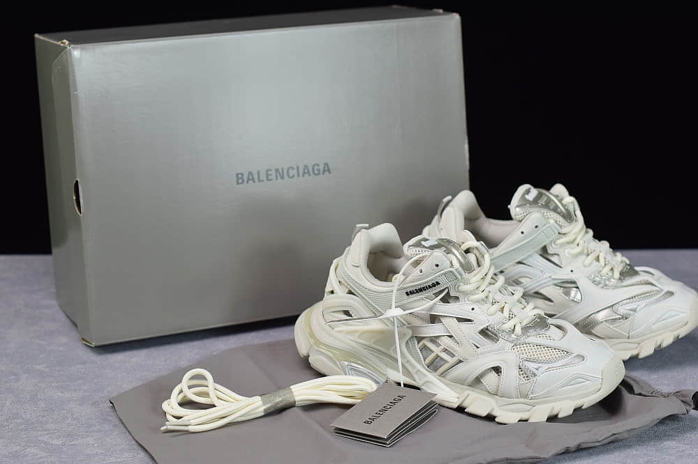 巴黎世家Balenciaga Sneaker Tess s.Gomma MAILLE WHITEORANGE白色三代户外概念鞋纯原版本