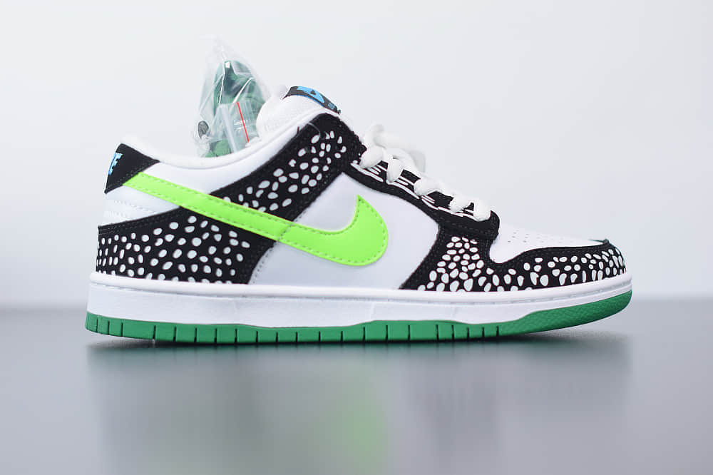 耐克Nike SB Dunk Low Loon斑点黑绿休闲运动板鞋纯原版本 货号：313170-011