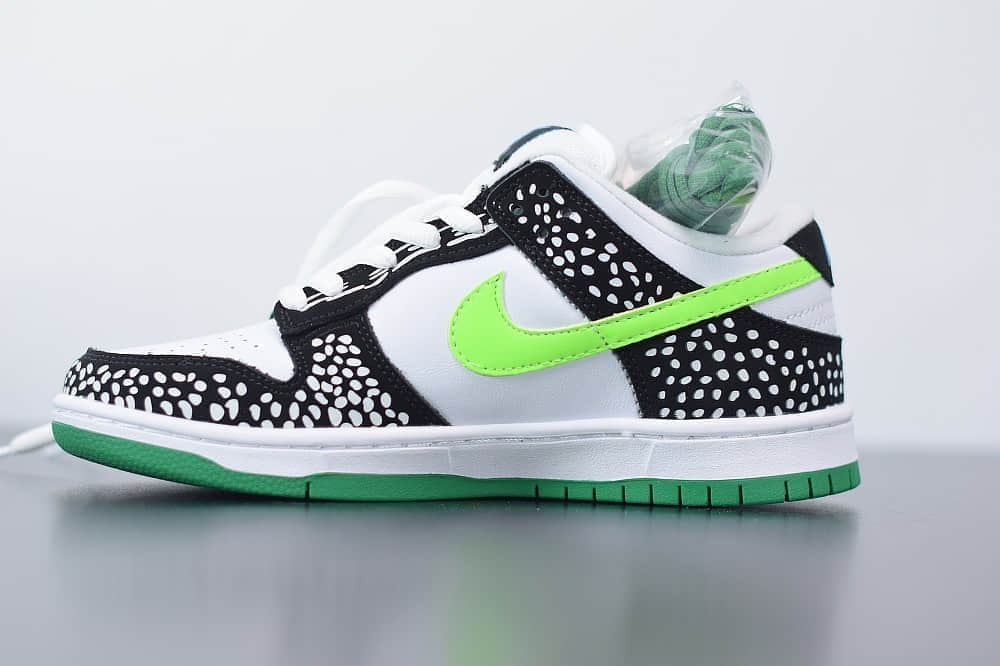 耐克Nike SB Dunk Low Loon斑点黑绿休闲运动板鞋纯原版本 货号：313170-011