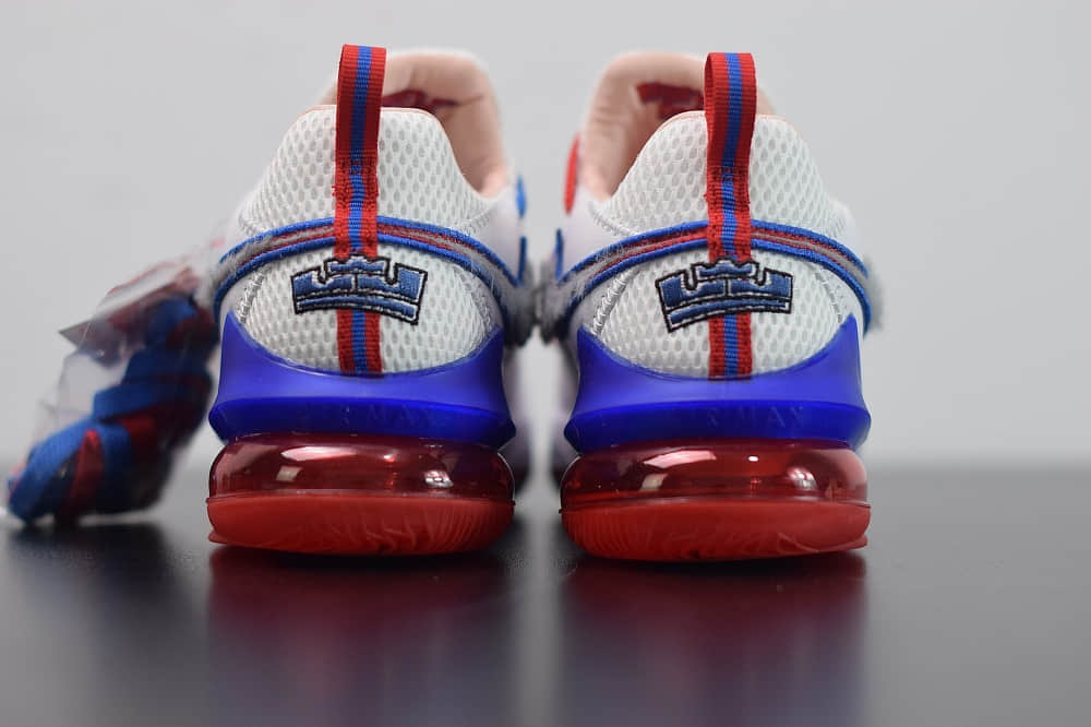 耐克Nike Lebron 17 LOW詹姆斯17代蓝红鸳鸯低帮篮球鞋纯原版本 货号：CD5007-100