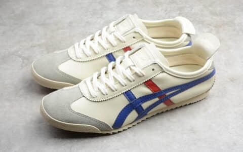 亚瑟士Asics Onitsuka Tiger MEXICO 66鬼冢虎蓝白休闲鞋纯原版本 货号：TH2J4L-0142