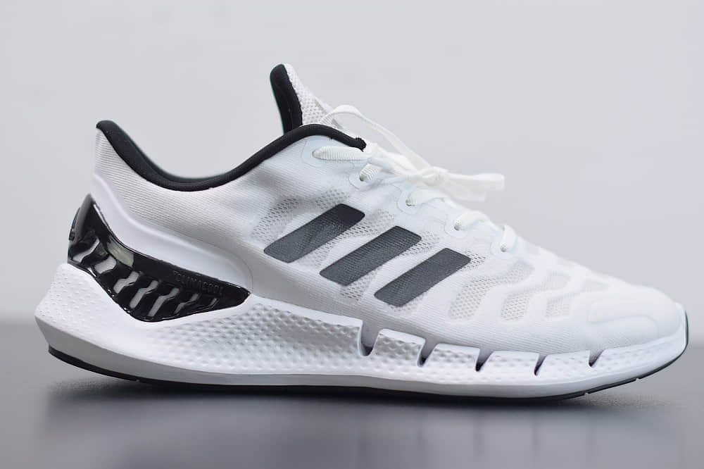 阿迪达斯Adidas Climacool清风系列黑白休闲慢跑鞋纯原版本 货号：FW1221