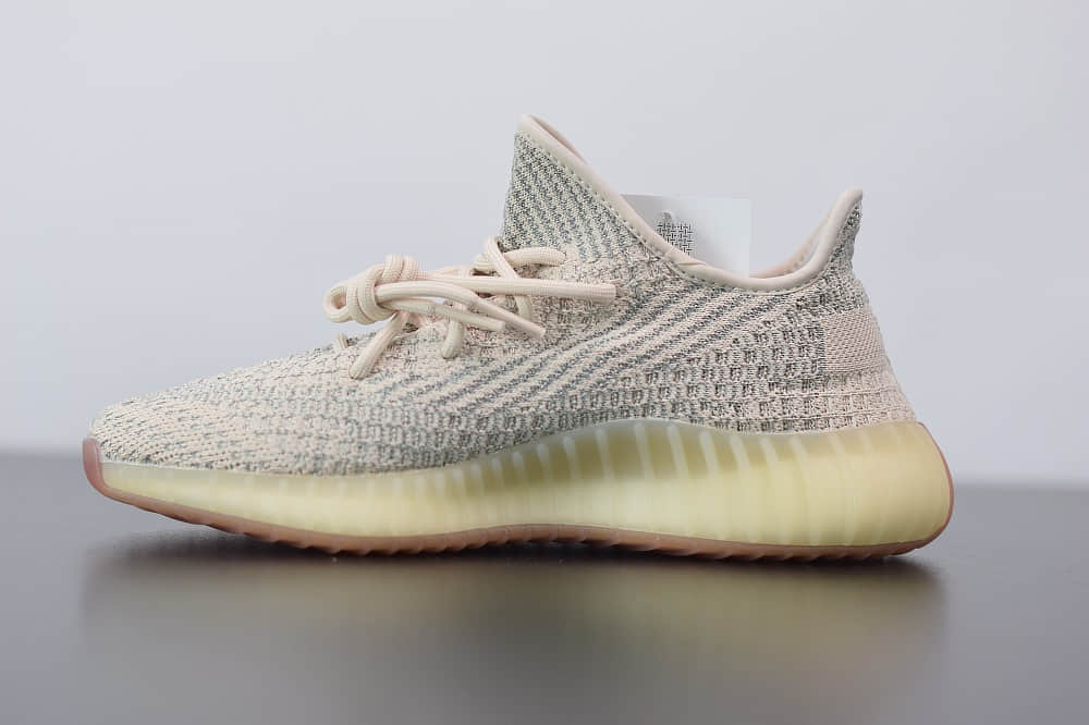 阿迪达斯Adidas YEEZY BOOST 350 V2鹅黄天使纯原版本运动爆米花跑鞋 货号：FV3042