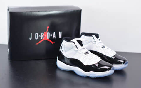 乔丹Air Jordan 11 Concord AJ11康扣黑白高帮篮球鞋纯原版本 货号：378037-100