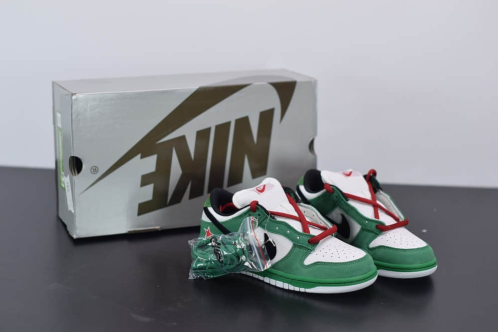 耐克Nike Dunk SB Low Heineken喜力低帮联名限定鞋款纯原版本 货号：304292-302