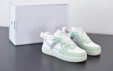 耐克Nike Air Force 1 React QS空军一号薄荷夜绿休闲板鞋纯原版本 货号：CQ8879-111