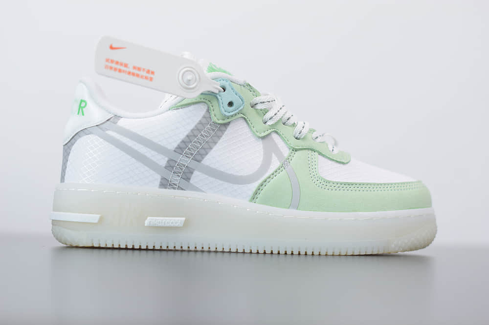 耐克Nike Air Force 1 React QS空军一号薄荷夜绿休闲板鞋纯原版本 货号：CQ8879-111