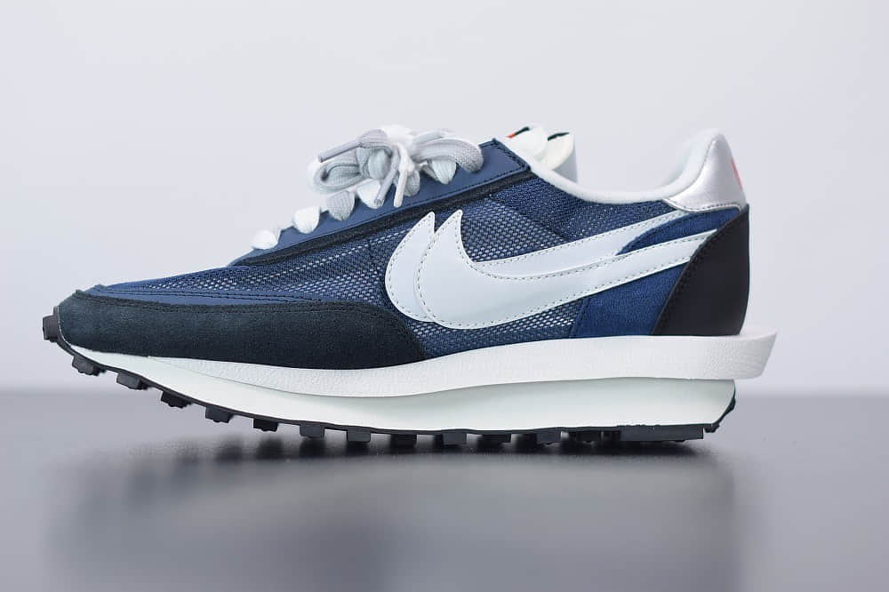 耐克Fragmentdesign x Sacai x Nike LdWaffle藤原浩三方联名双钩Swoosh解构风运动休闲跑步鞋纯原版本 货号：BV0073-008