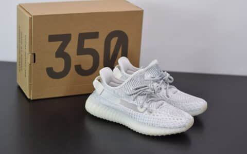 阿迪达斯ADIDAS YEZZY 350 V2白色满天星休闲慢跑鞋纯原版本 货号：EF2367