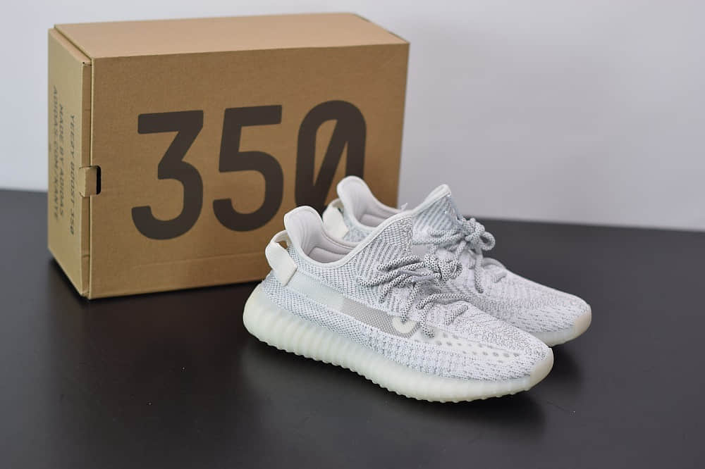 阿迪达斯ADIDAS YEZZY 350 V2白色满天星休闲慢跑鞋纯原版本 货号：EF2367