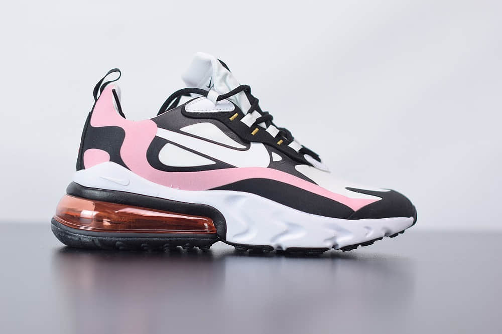 耐克Nike Air Max 270 React黑粉白色气垫运动鞋纯原版本 货号：AT6174-005