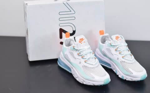 耐克Nike Air Max 270 React SE浅绿白气垫运动鞋纯原版本 货号：CJ0620-100