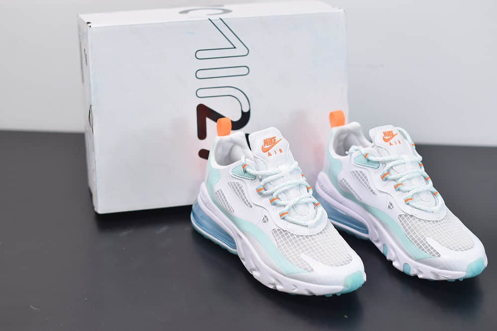 耐克Nike Air Max 270 React SE浅绿白气垫运动鞋纯原版本 货号：CJ0620-100