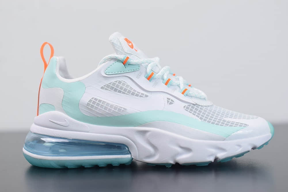 耐克Nike Air Max 270 React SE浅绿白气垫运动鞋纯原版本 货号：CJ0620-100