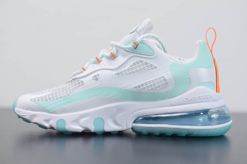 耐克Nike Air Max 270 React SE浅绿白气垫运动鞋纯原版本 货号：CJ0620-100