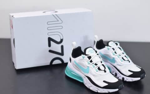 耐克Nike Air Max 270 React白蓝黑色气垫运动鞋纯原版本 货号：CJ0619-001