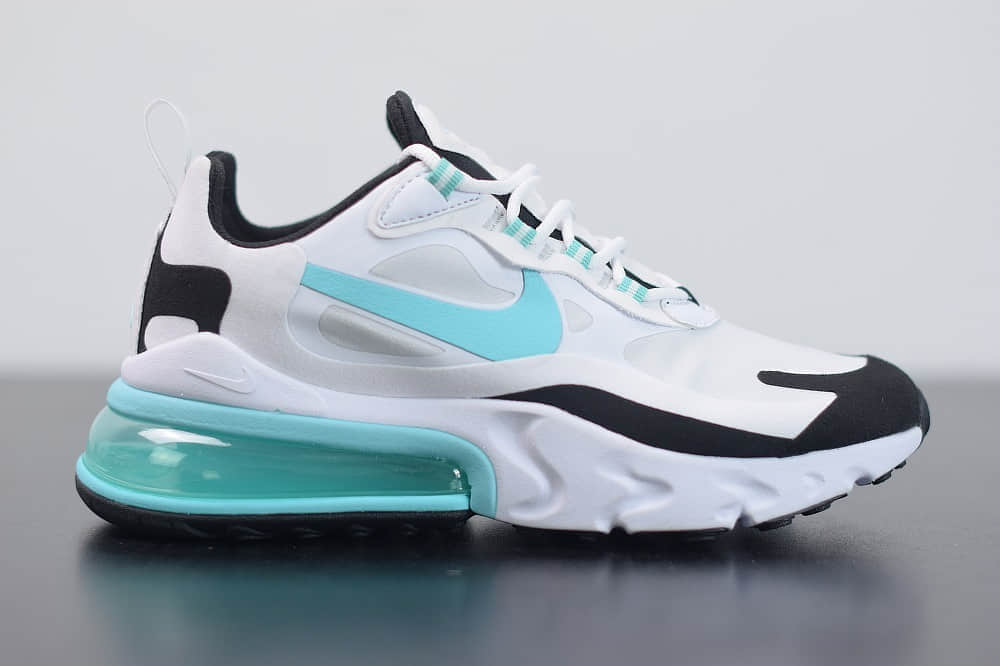 耐克Nike Air Max 270 React白蓝黑色气垫运动鞋纯原版本 货号：CJ0619-001