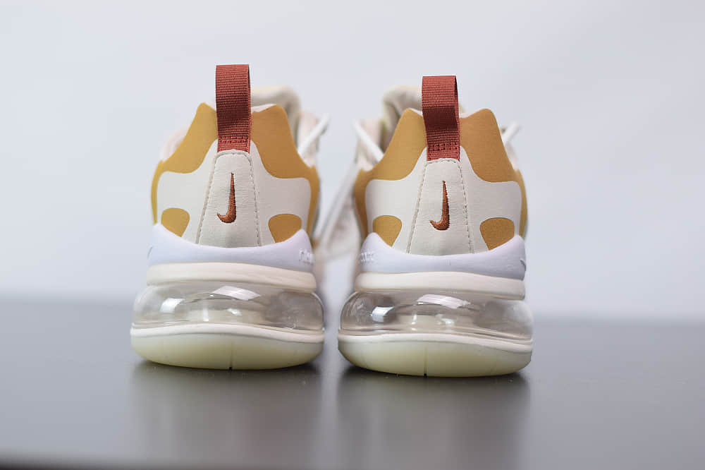 耐克Nike Air Max 270 React米白色气垫运动鞋纯原版本 货号：AT6174-700
